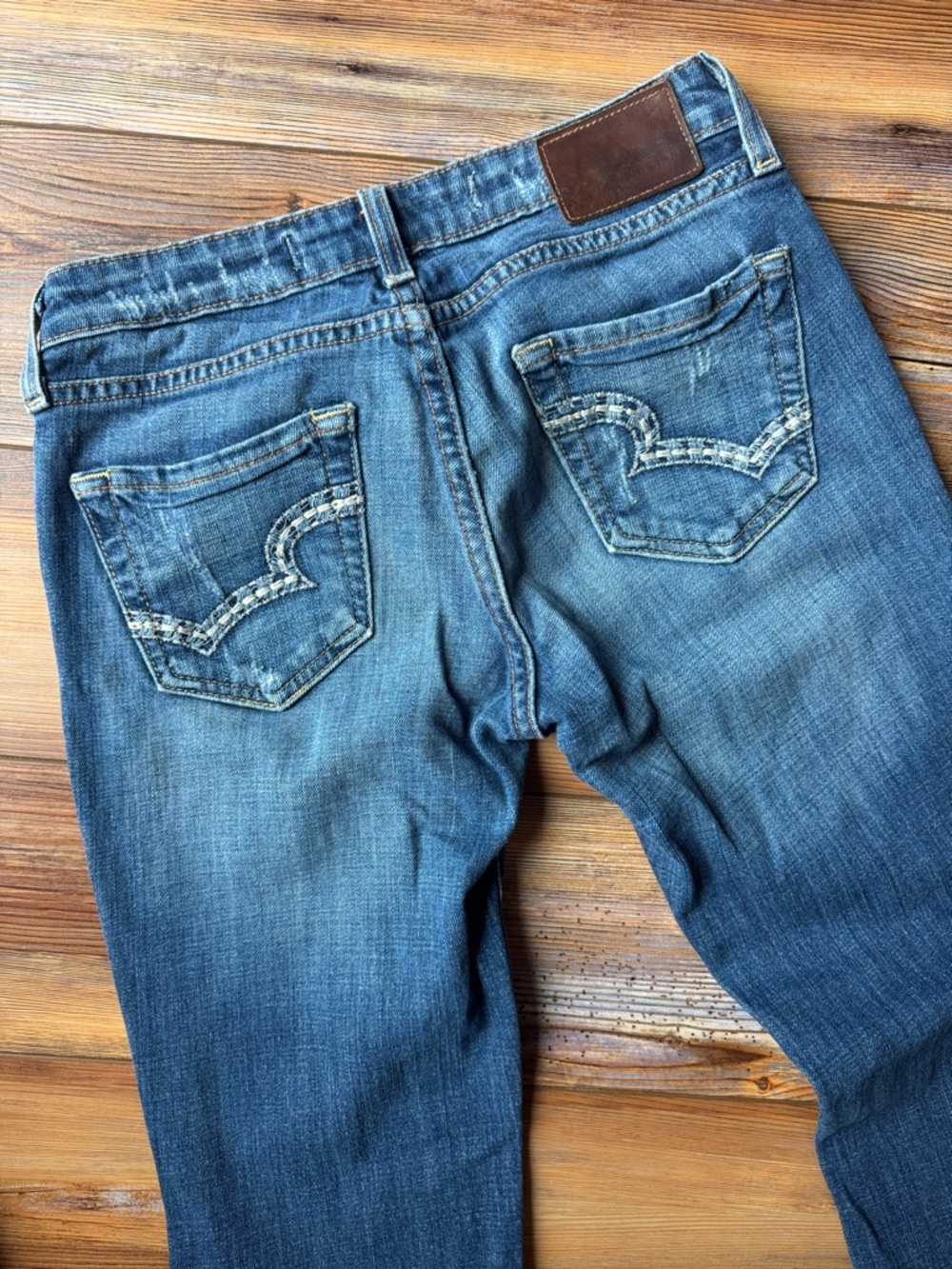 Big Star Nina Mid Rise Straight Jeans 26R Medium Wash Stretch